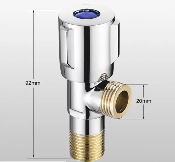 size of triangle brass valve